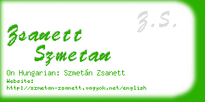 zsanett szmetan business card